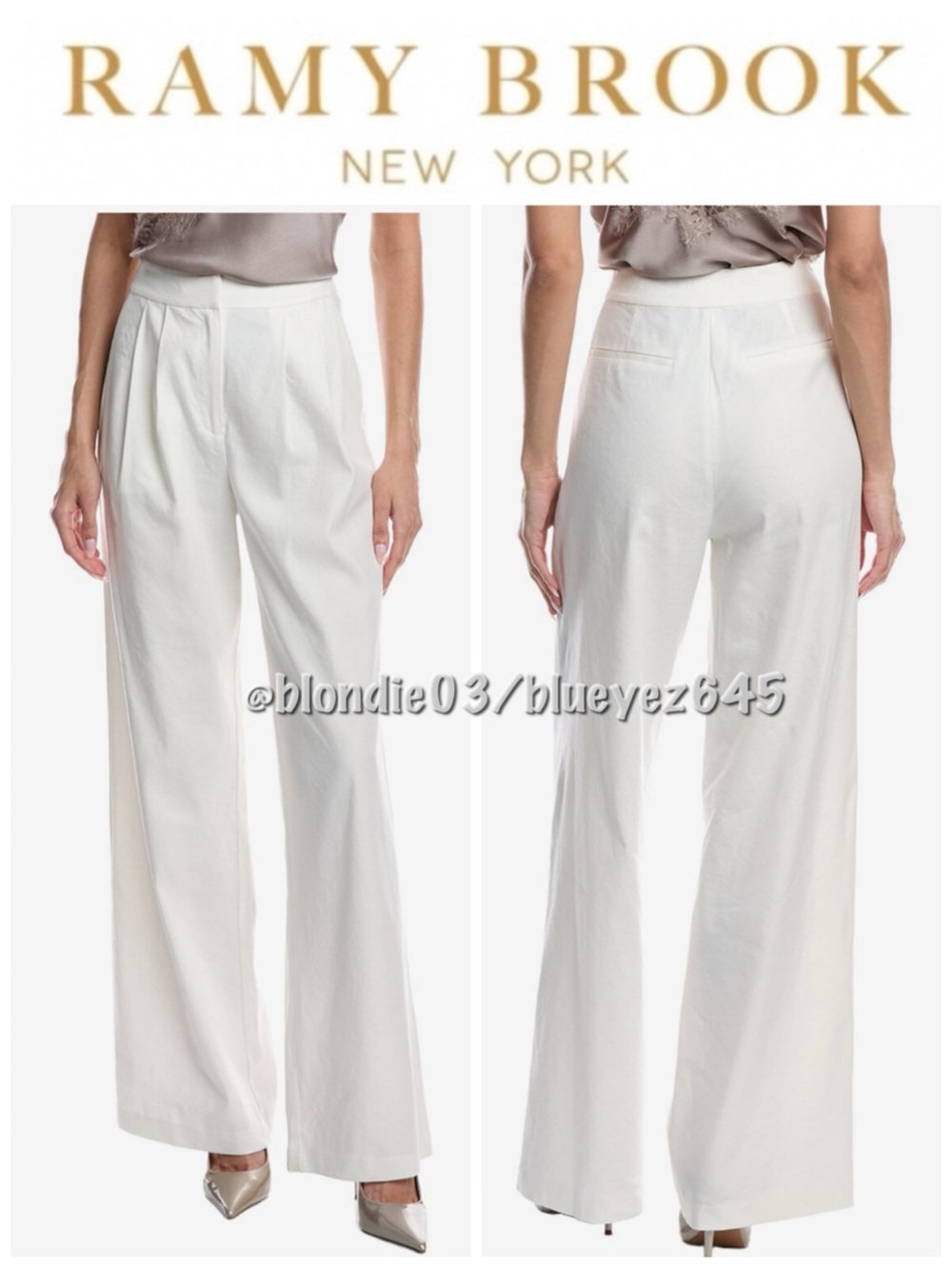 Ramy Brook “Carly” white linen blend pants 6 NWT